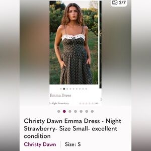 Christy Dawn Emma Dress - Midnight Strawberry -- Small